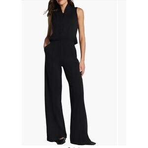 SPANX® AirEssentials Shawl Collar Half Zip Jumpsuit - Black, Size M